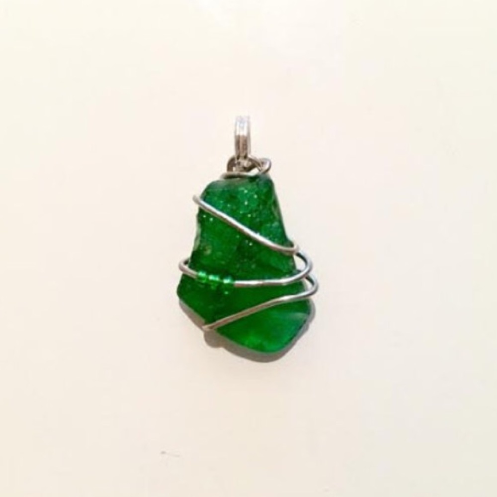 Green river glass pendant